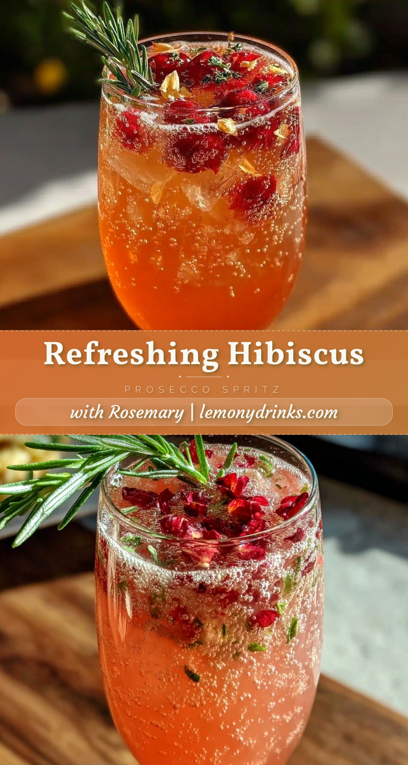 Refreshing Hibiscus Prosecco Spritz recipe