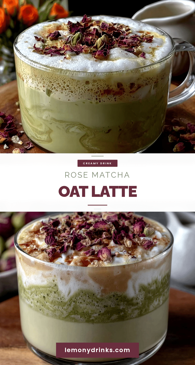 rose matcha oat milk latte recipe