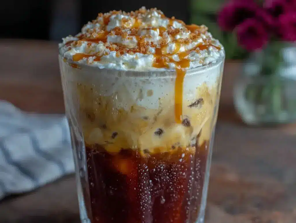salted caramel cold foam iced coffee - featured image
