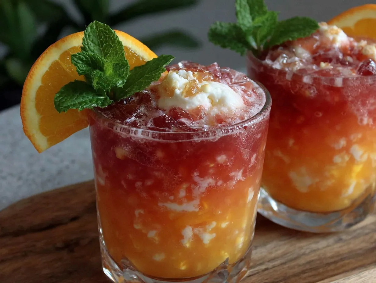 school colors layered punch preparation steps