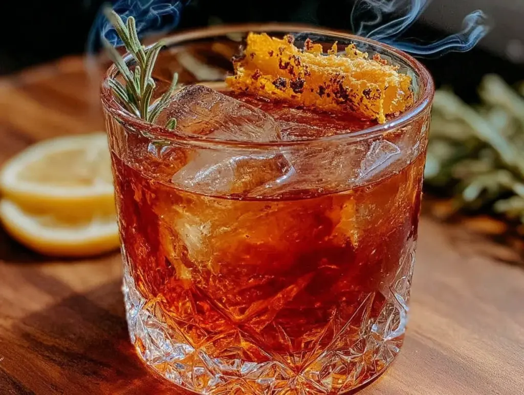 smoked bourbon maple old fashioned - featured image