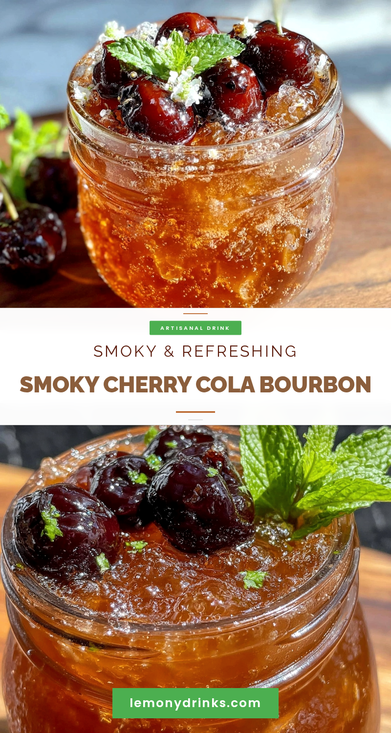 smoked cherry cola bourbon cocktail recipe