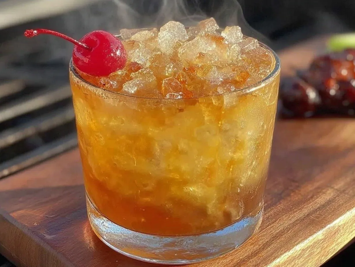 smoked old fashioned cocktail preparation steps