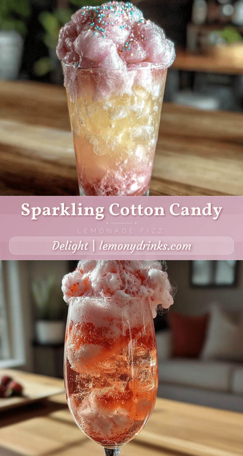 sparkling cotton candy lemonade fizz cocktail recipe