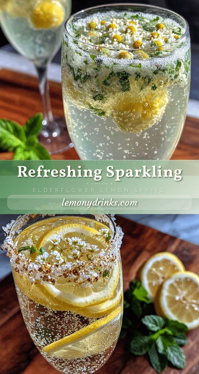 sparkling elderflower lemon prosecco spritz recipe