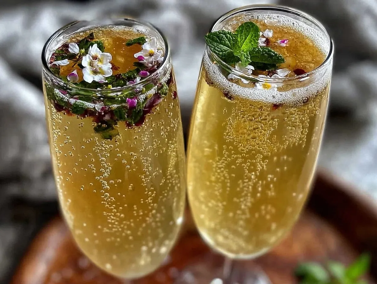 sparkling grape cider mocktail preparation steps
