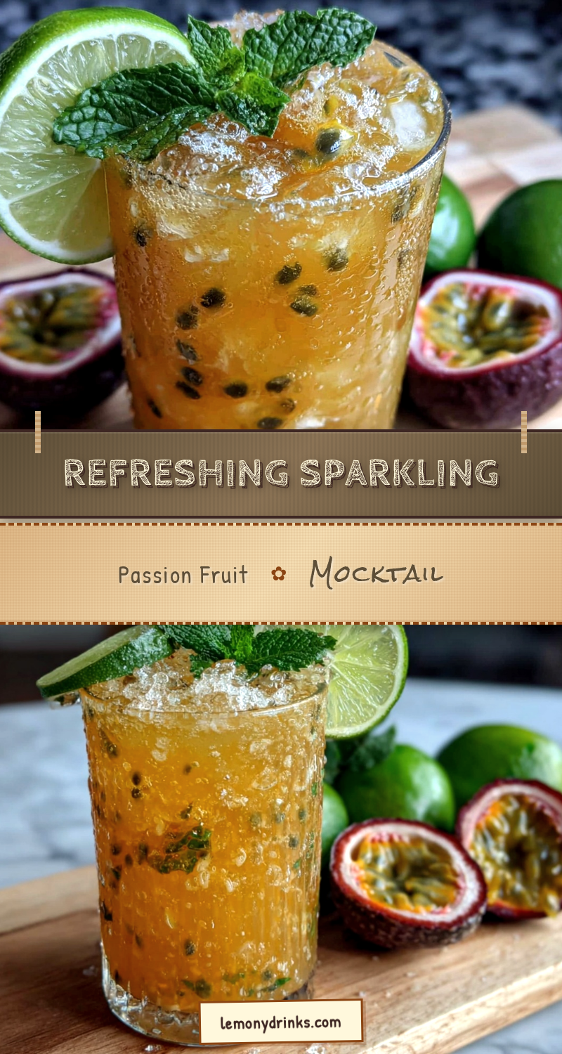sparkling passion fruit mocktail recipe