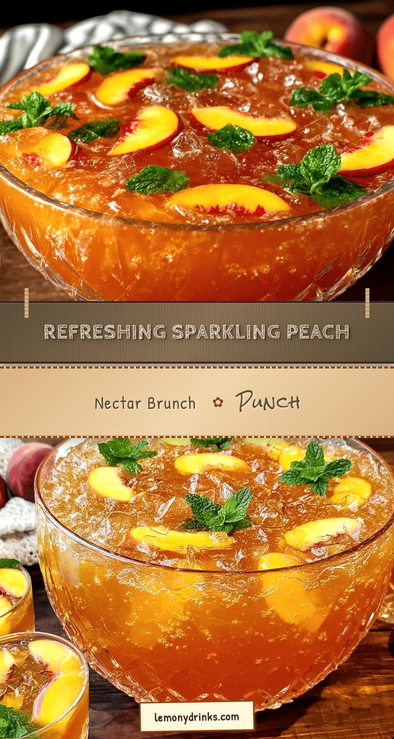 sparkling peach nectar punch bowl recipe