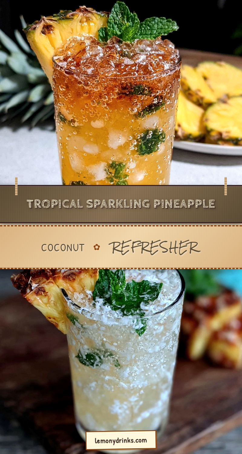sparkling pineapple coconut beach water recipe