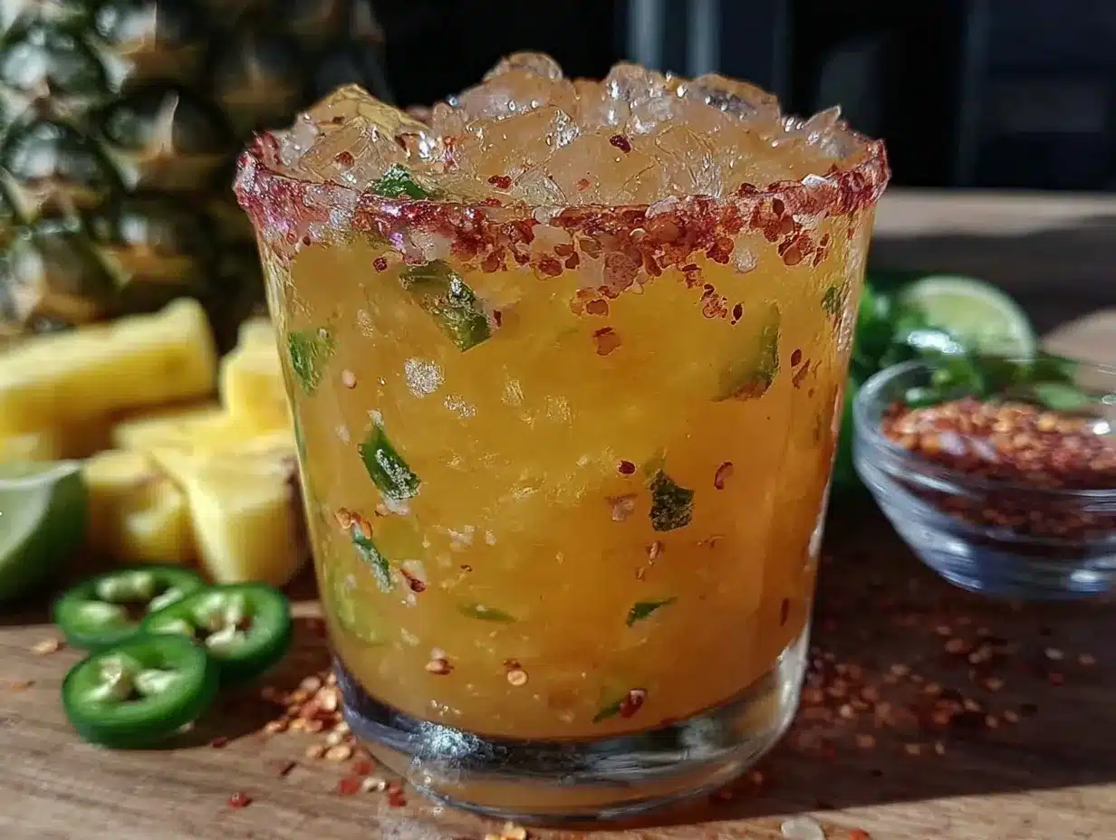 spicy pineapple jalapeño margarita preparation steps