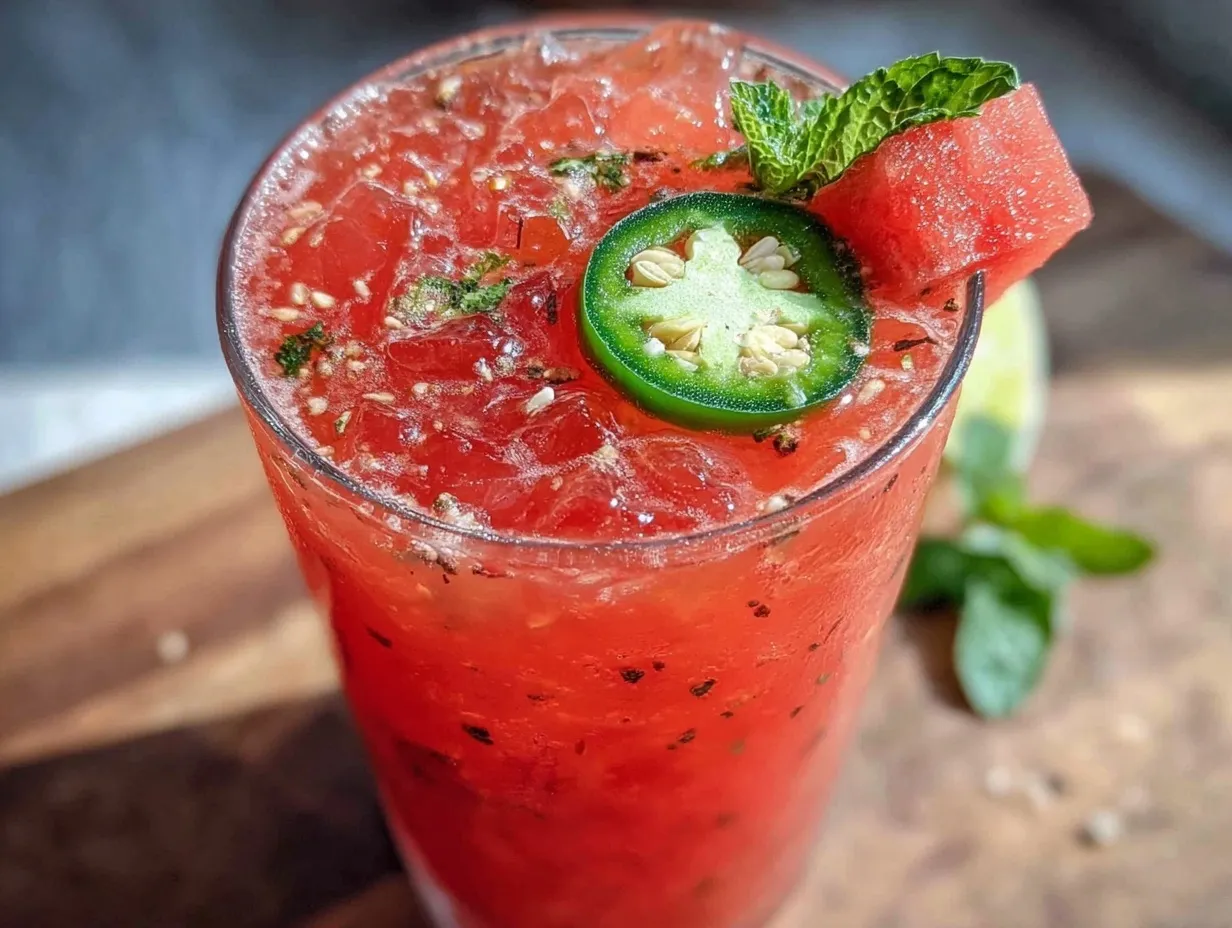 spicy watermelon tequila cocktail preparation steps