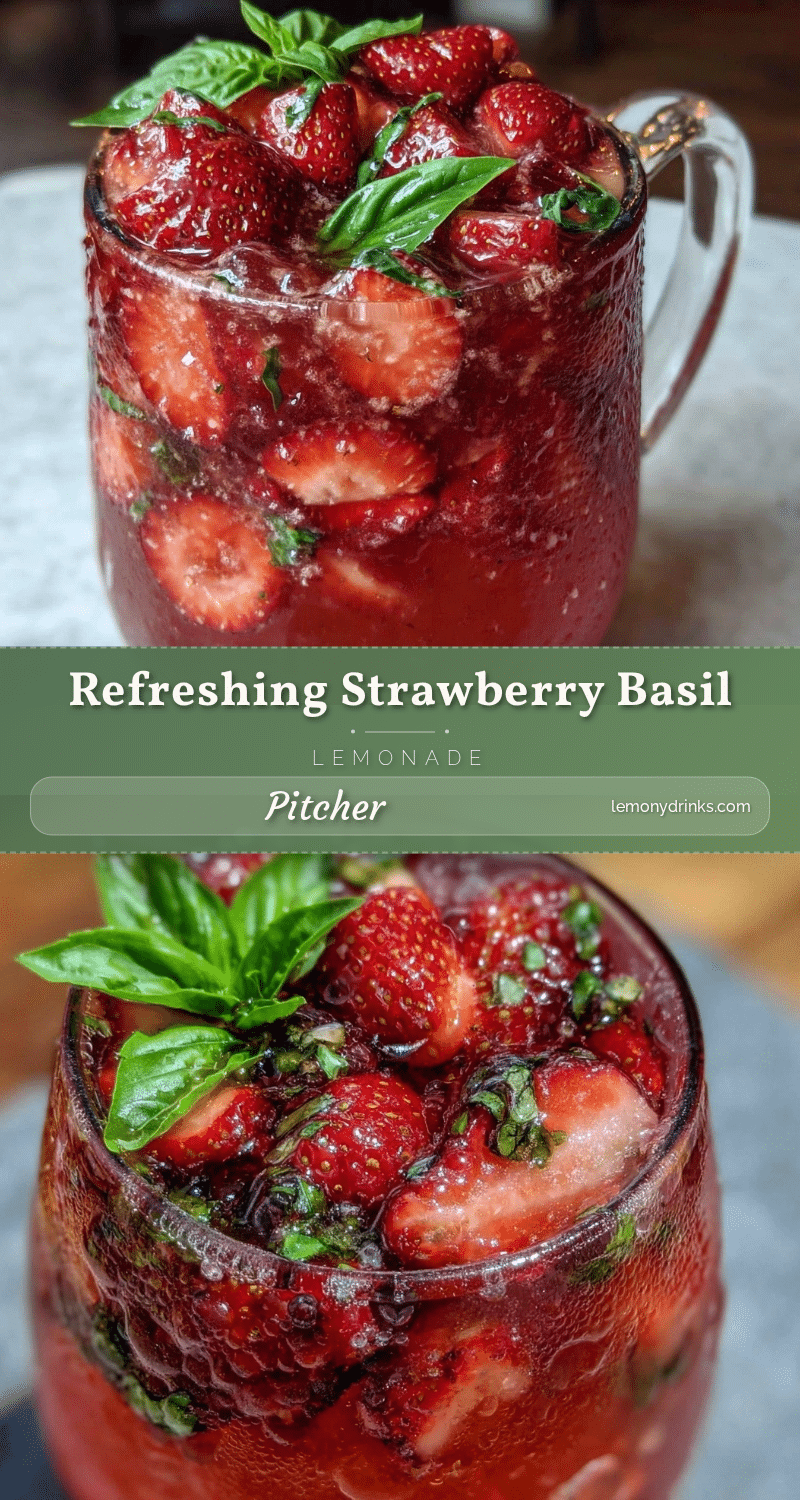 strawberry basil lemonade pitcher recipe recipe