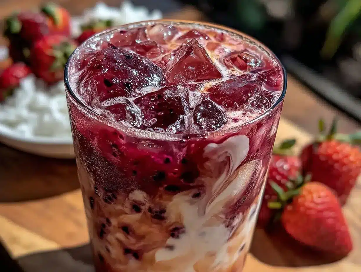 Strawberry Dragonfruit Refresher preparation steps