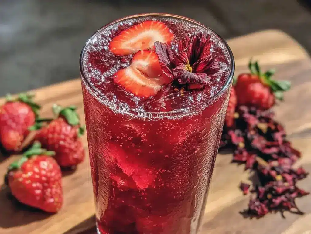 Strawberry Hibiscus Agua de Jamaica - featured image