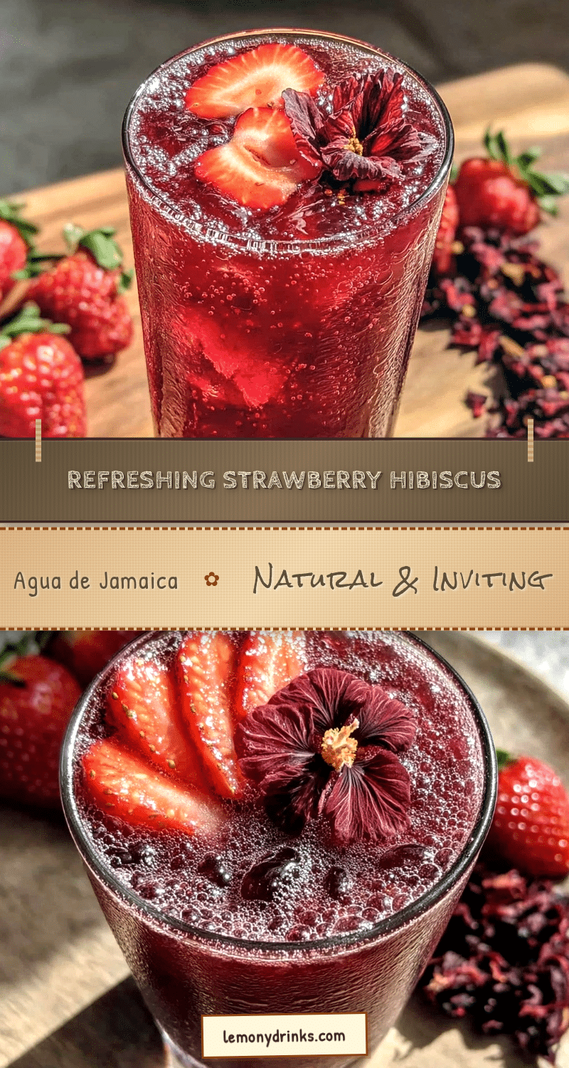 Strawberry Hibiscus Agua de Jamaica recipe