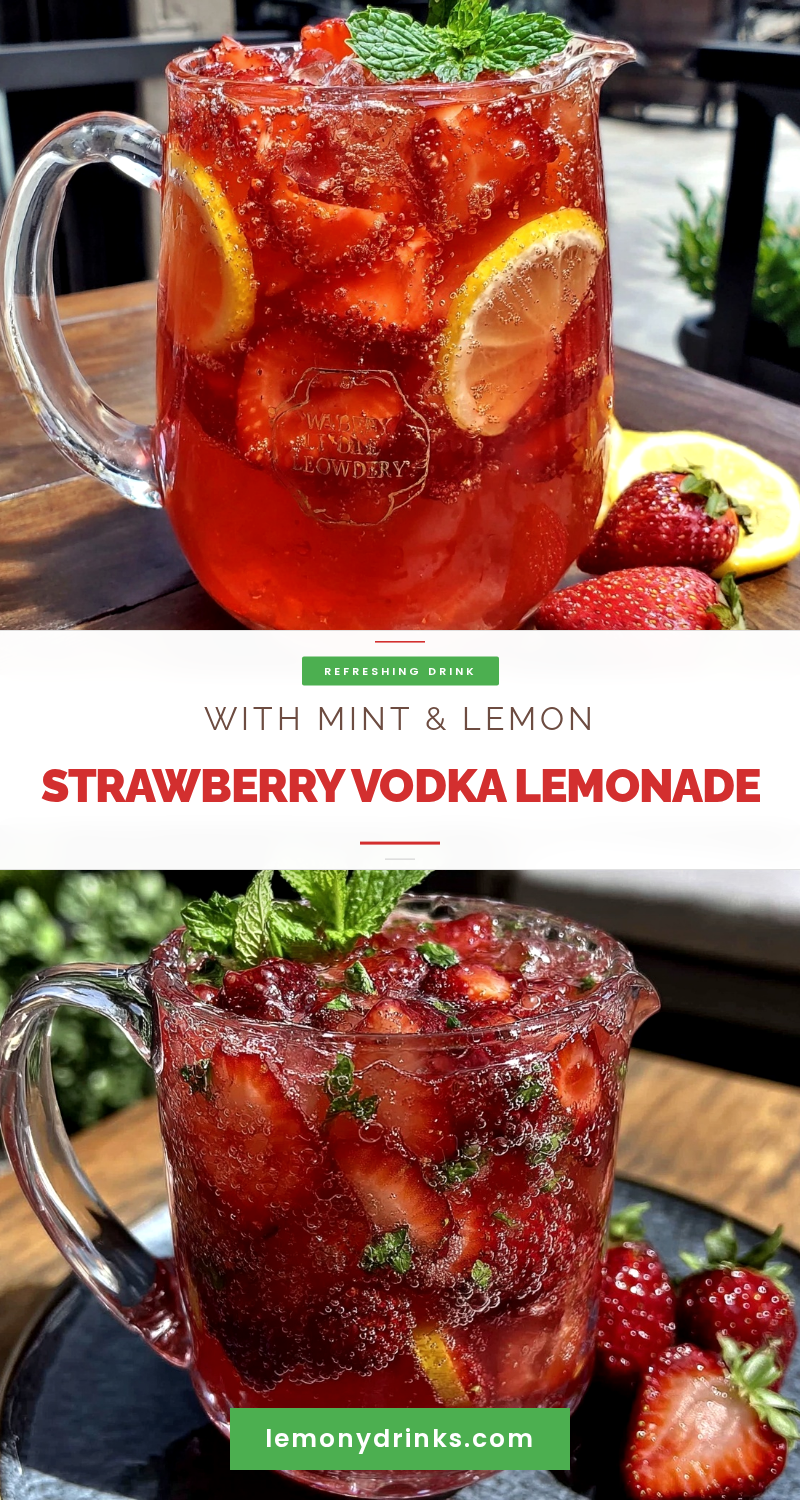 strawberry vodka lemonade pitcher recipe