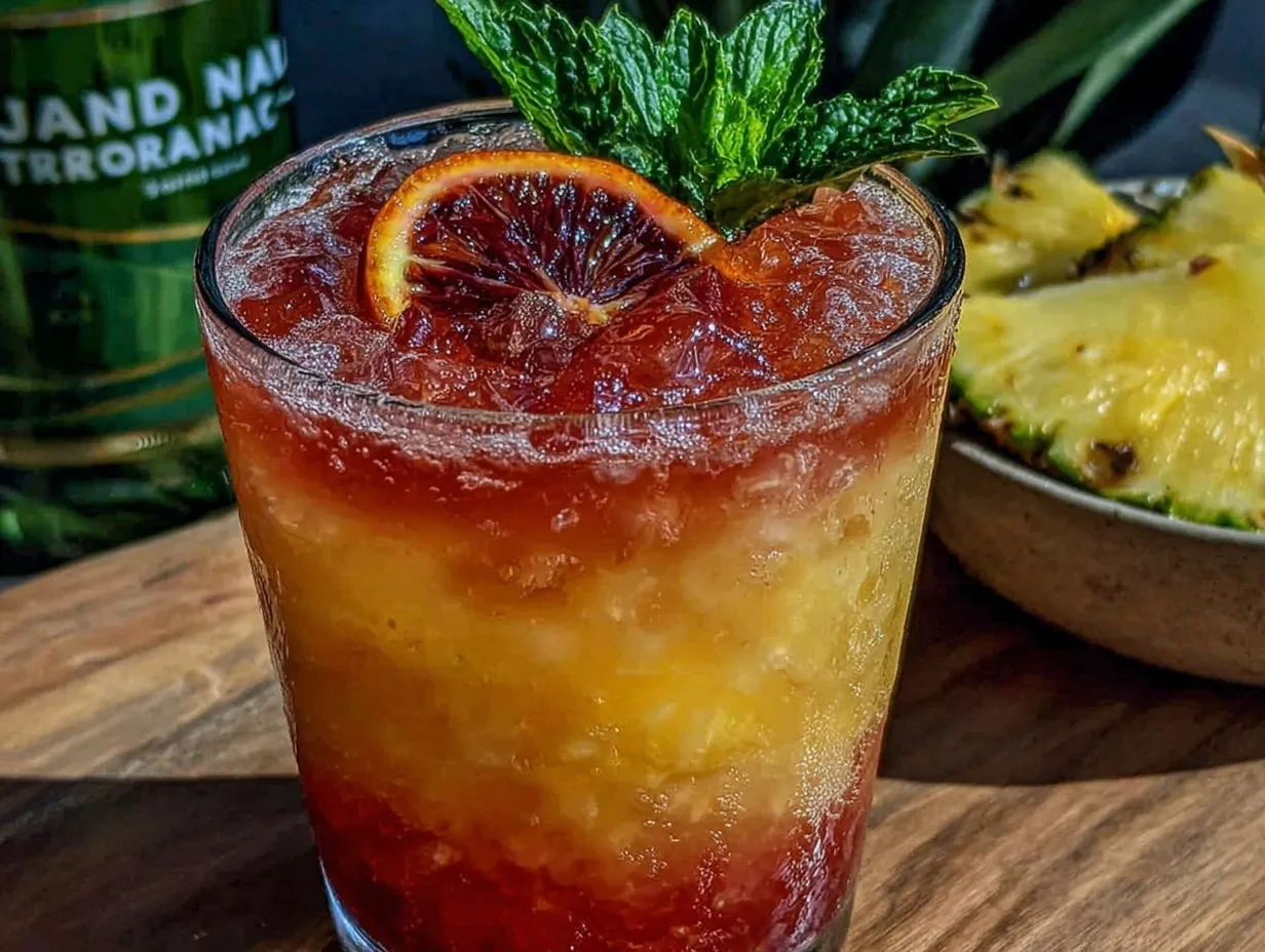 tropical sunset mocktail preparation steps