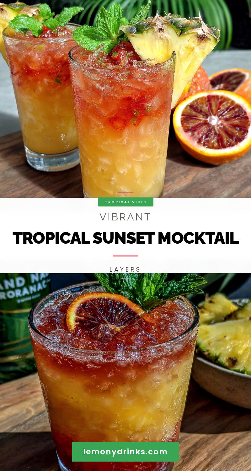 tropical sunset mocktail recipe