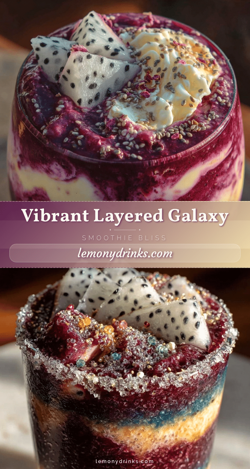 Vibrant Layered Galaxy Smoothie recipe