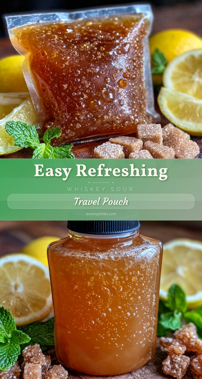 whiskey sour travel cocktail pouch recipe