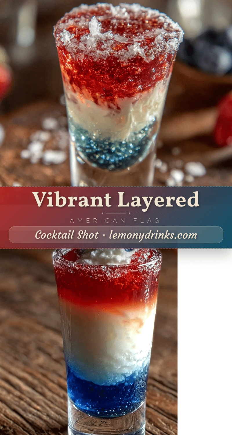 american flag cocktail layered shot recipe