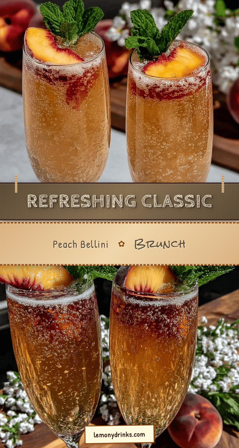 Bellini Prosecco peach cocktail recipe