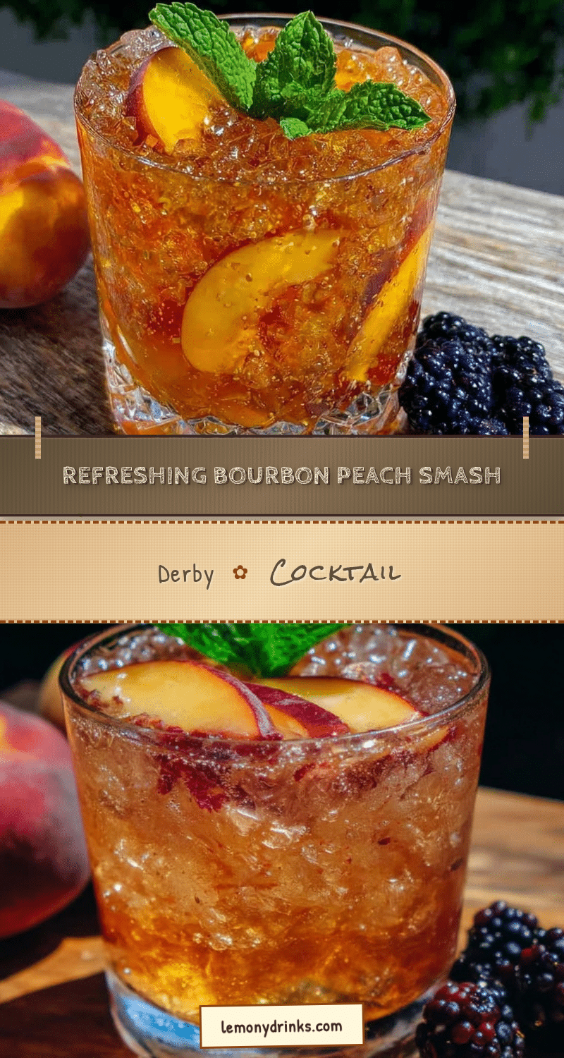 bourbon peach smash cocktail recipe