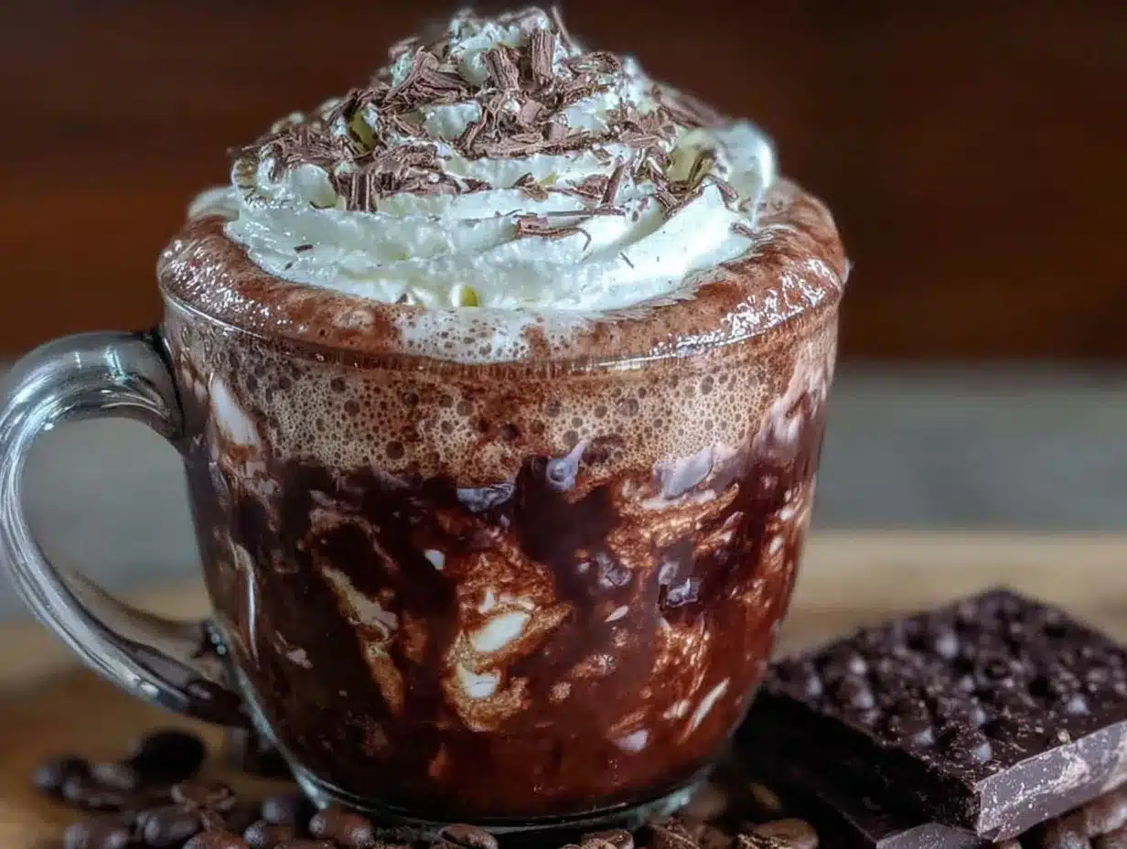 cozy mocha latte preparation steps