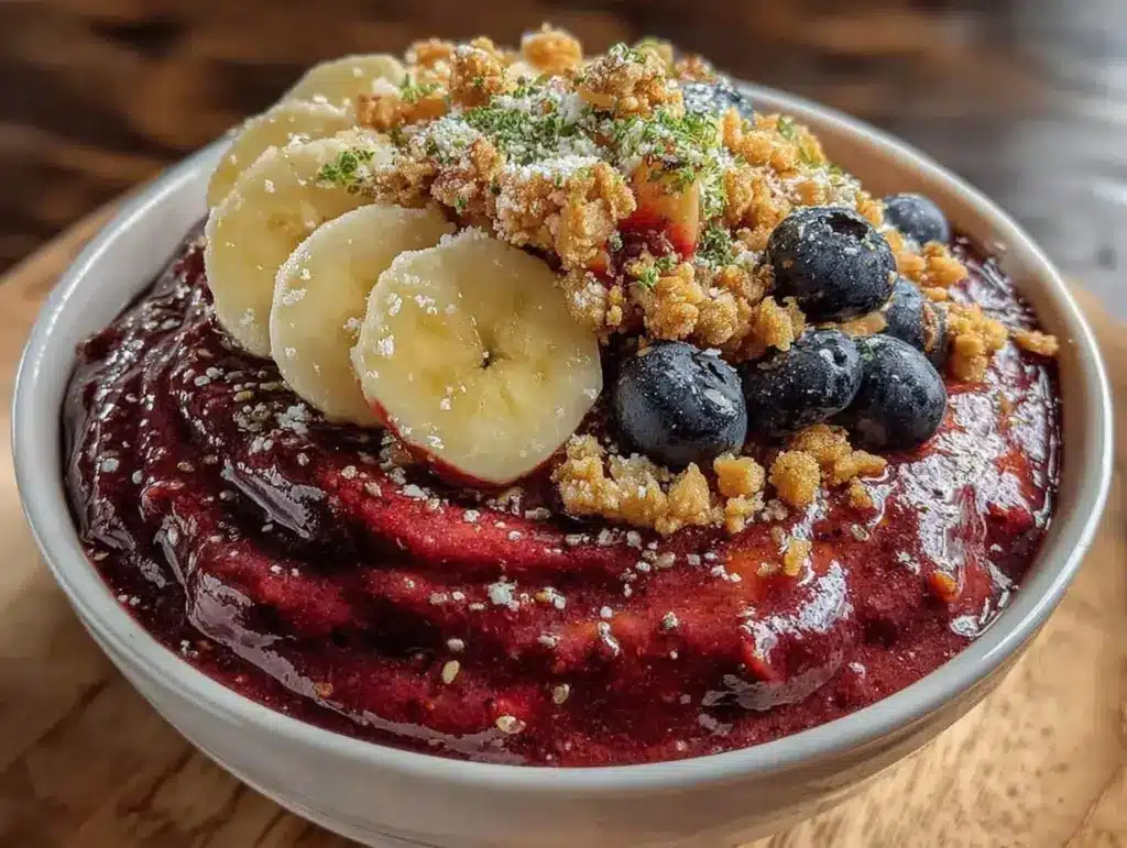 creamy acai bowl smoothie - featured image