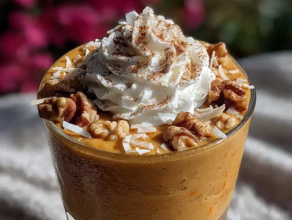 creamy carrot cake smoothie - featured image