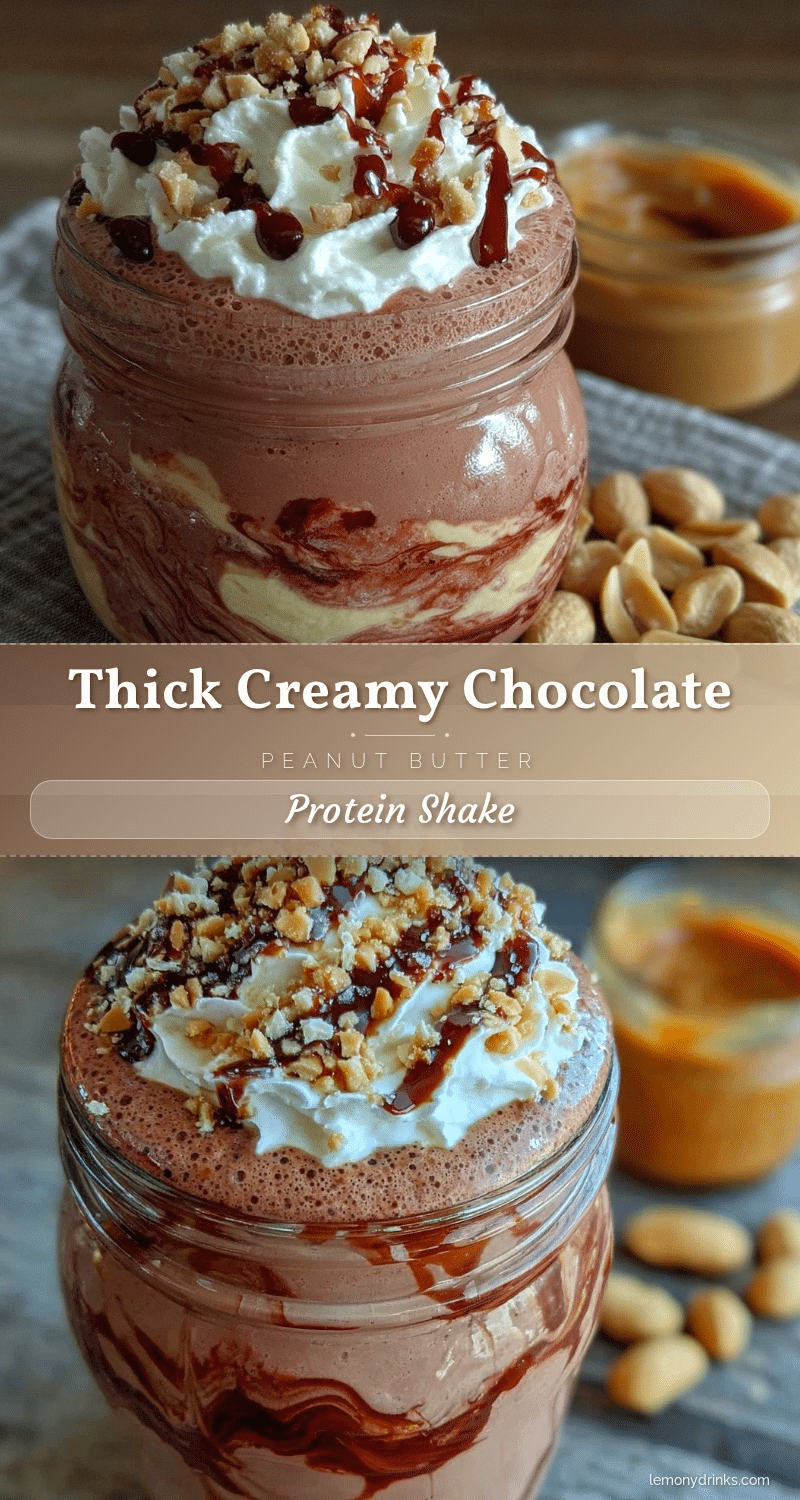 creamy chocolate peanut butter protein shake recipe