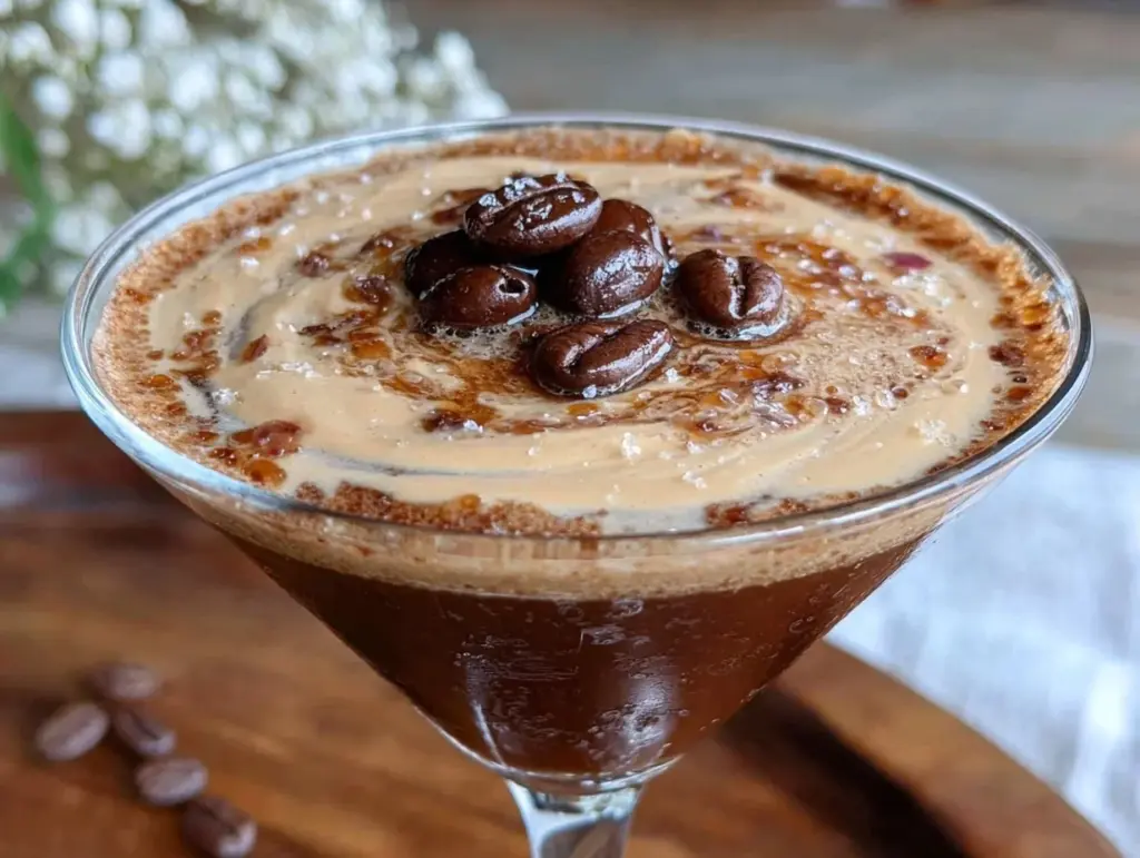 creamy espresso martini cocktail - featured image