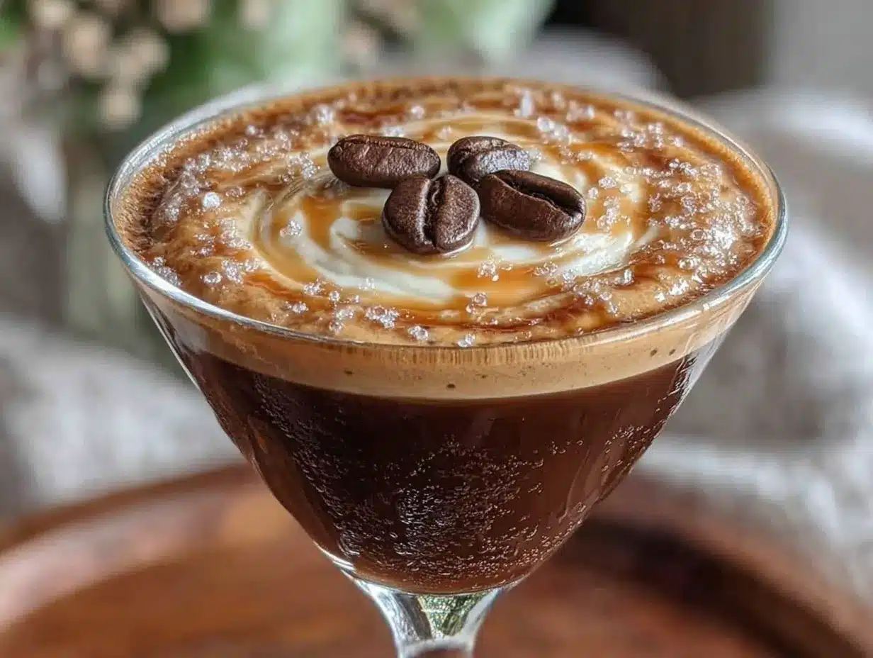 creamy espresso martini cocktail preparation steps