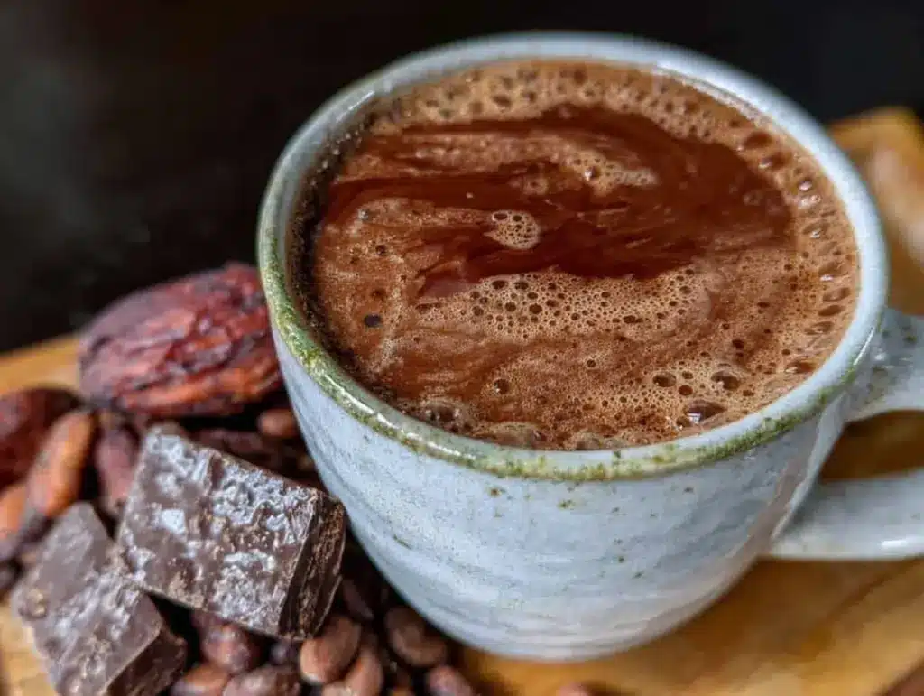 creamy homemade hot chocolate recipe - featured image