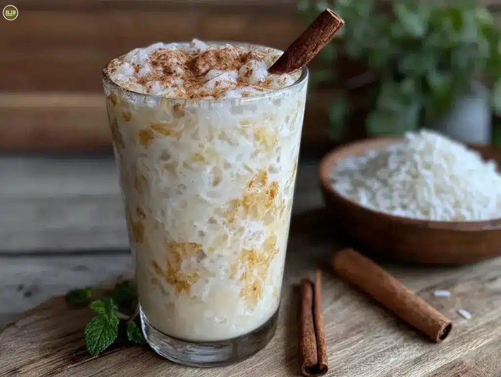 creamy horchata homemade Mexican rice drink - featured image