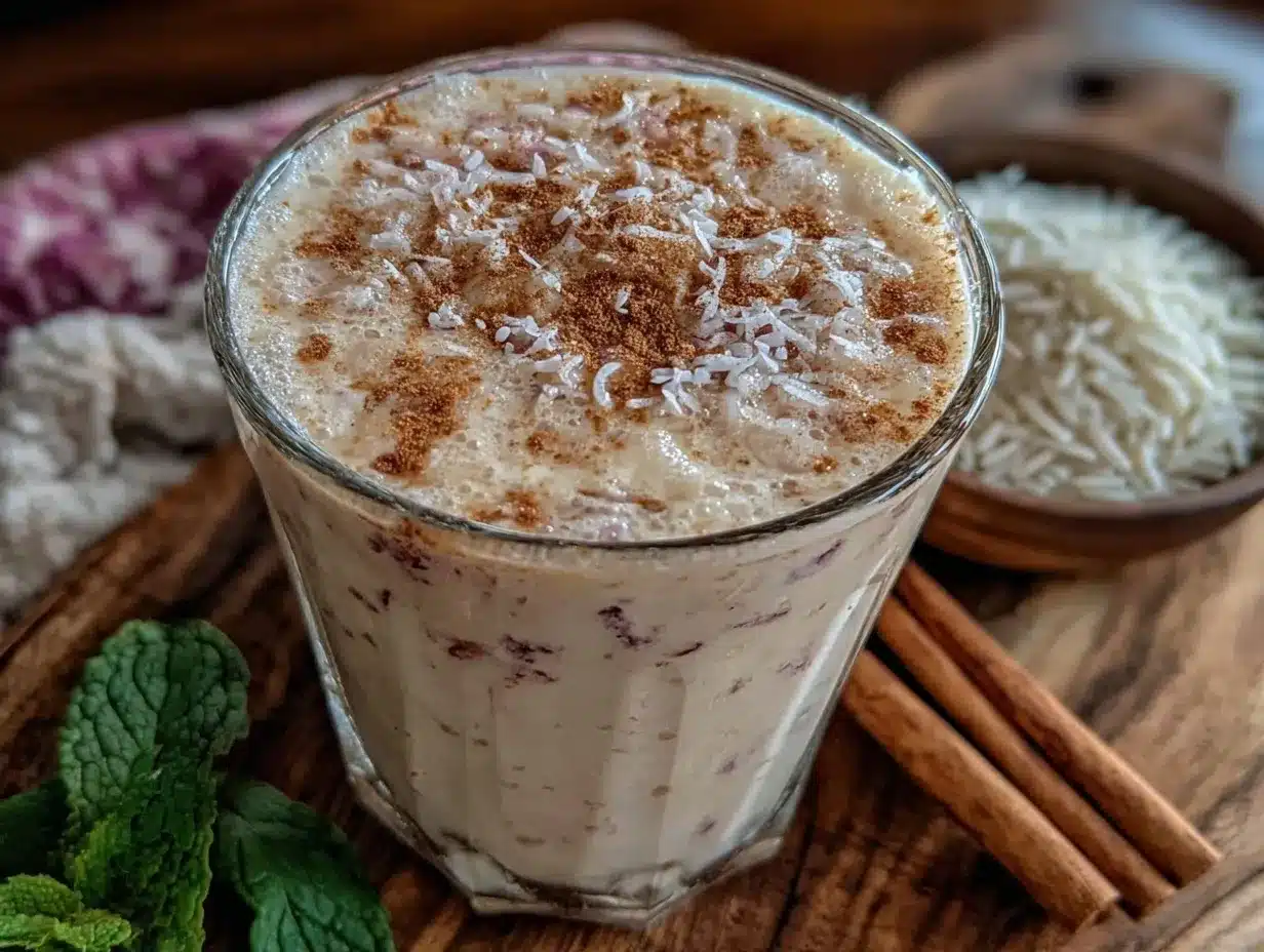 creamy horchata homemade Mexican rice drink preparation steps