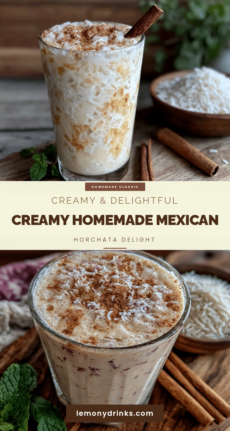 creamy horchata homemade Mexican rice drink recipe