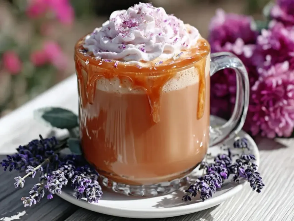 creamy lavender vanilla latte - featured image