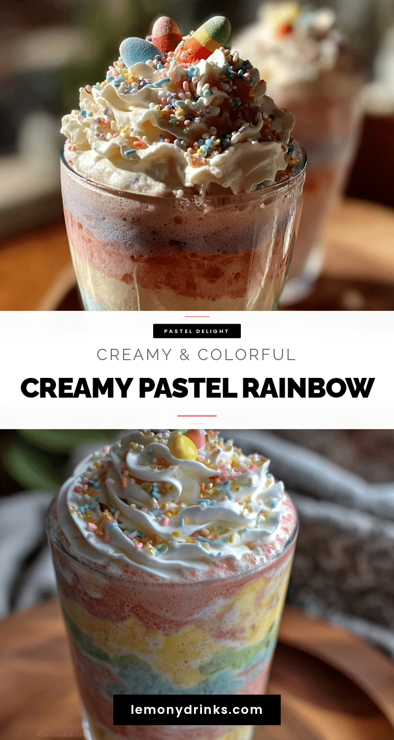 creamy pastel rainbow layered smoothie recipe