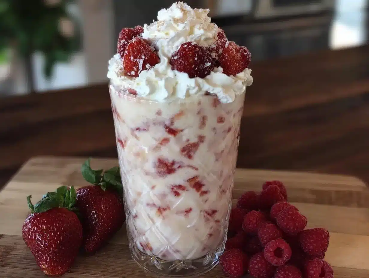 creamy strawberry milkshake preparation steps