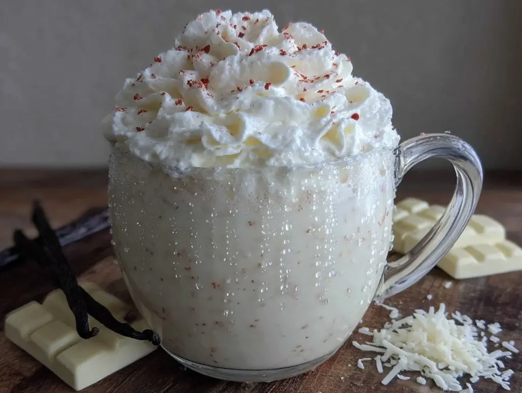 creamy white hot chocolate - featured image