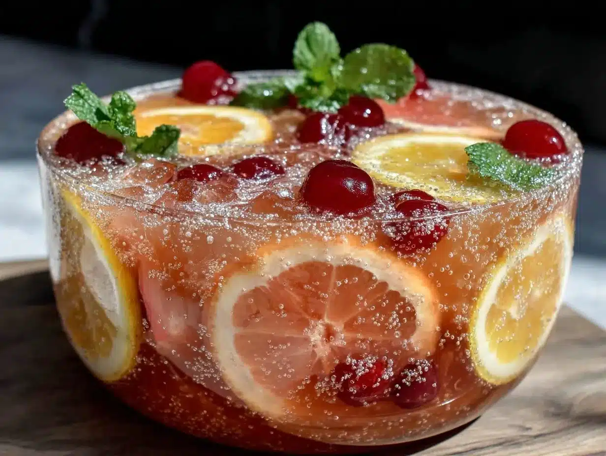 festive sparkling fruit punch preparation steps