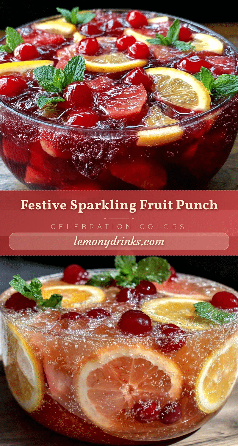 festive sparkling fruit punch recipe