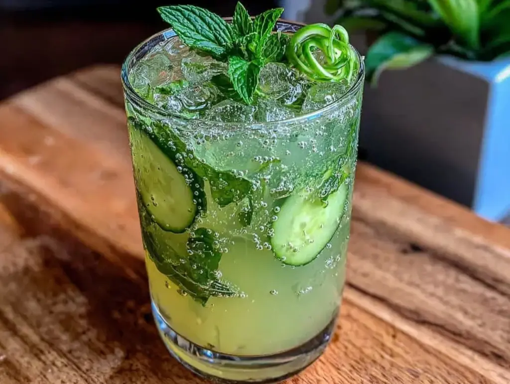fresh cucumber mint cooler - featured image