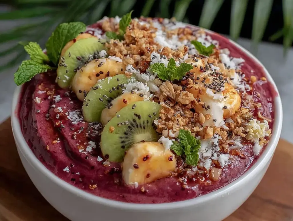fresh dragon fruit pitaya bowl - featured image