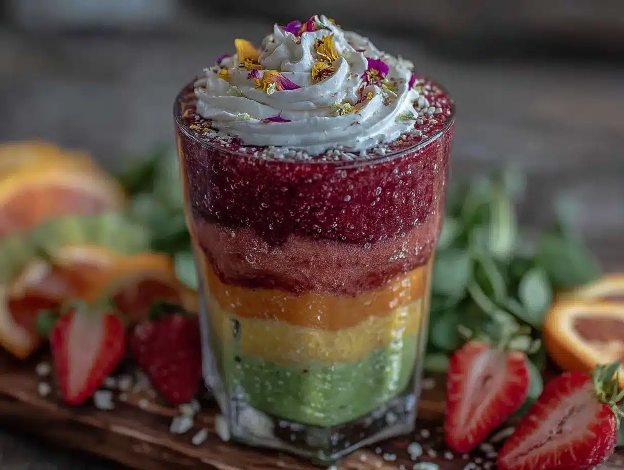 Fresh School Colors Layered Smoothie preparation steps