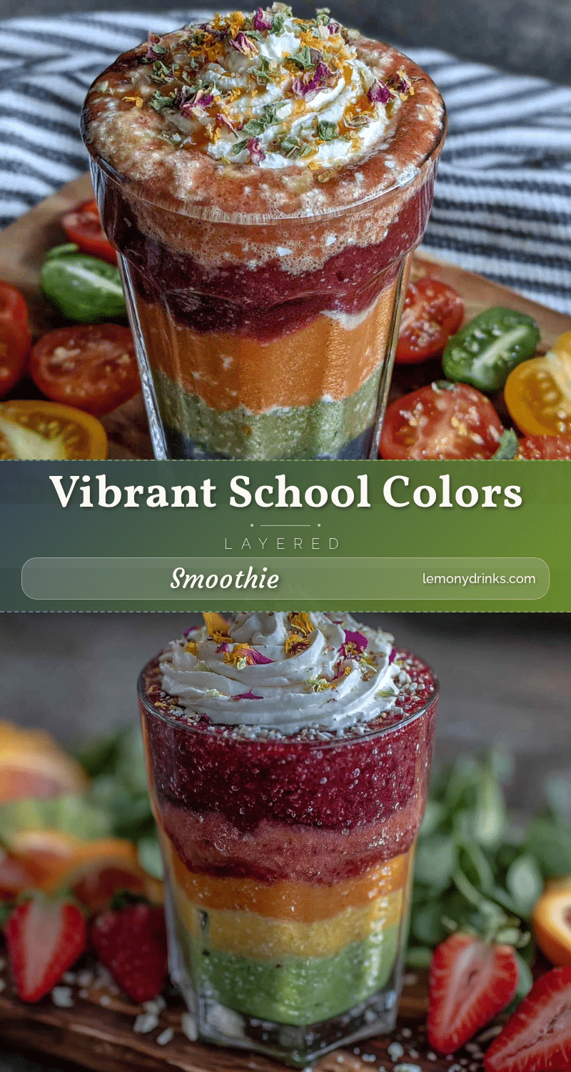 Fresh School Colors Layered Smoothie recipe