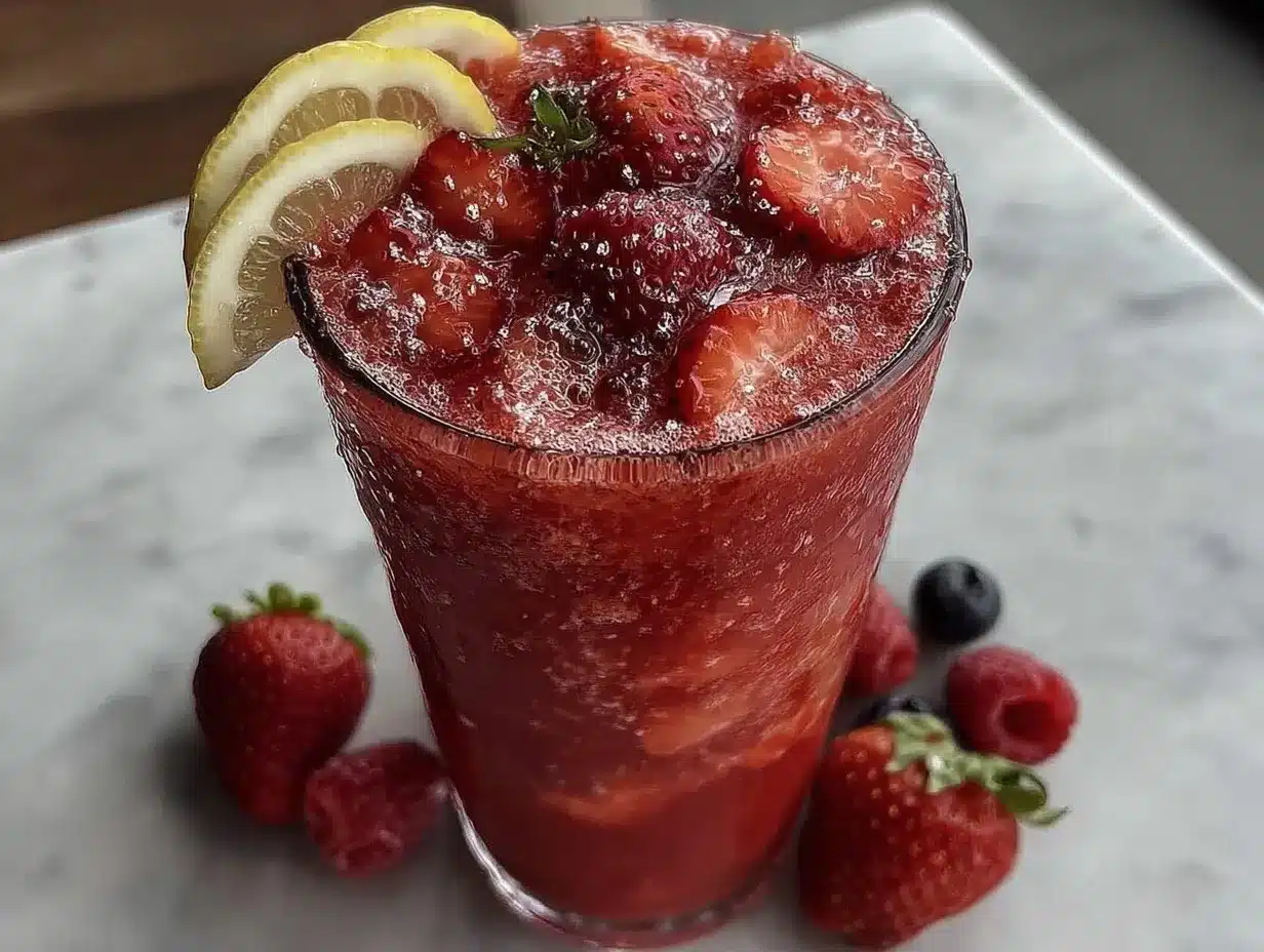 fresh strawberry lemonade preparation steps