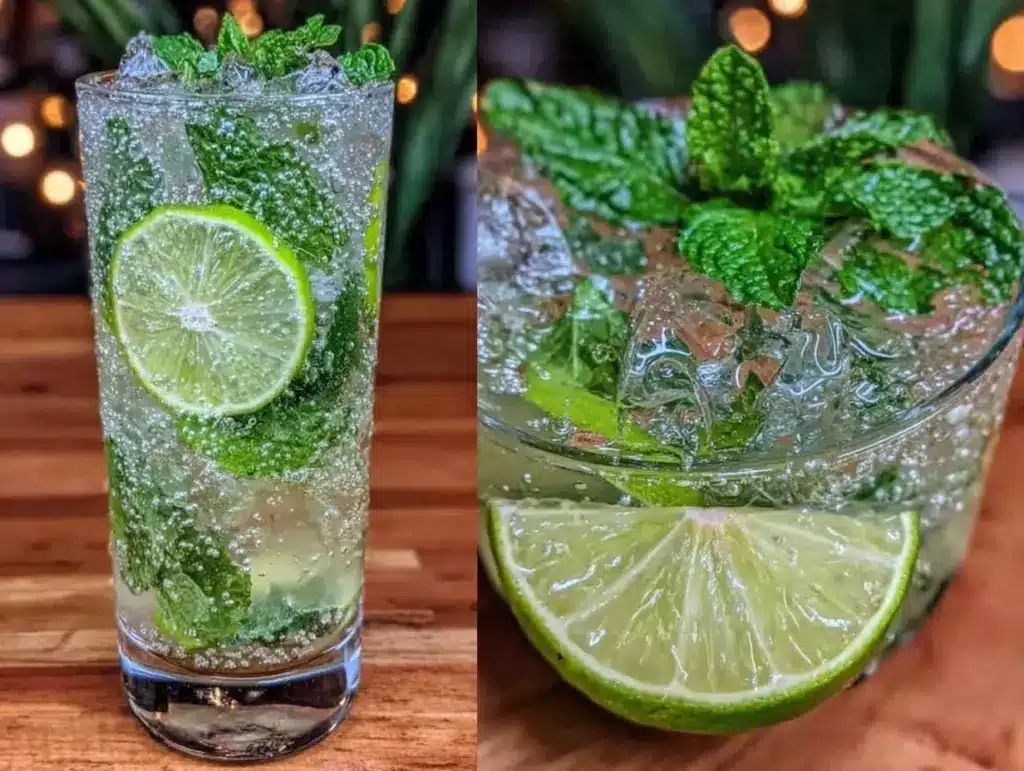 fresh virgin mojito mocktail - featured image