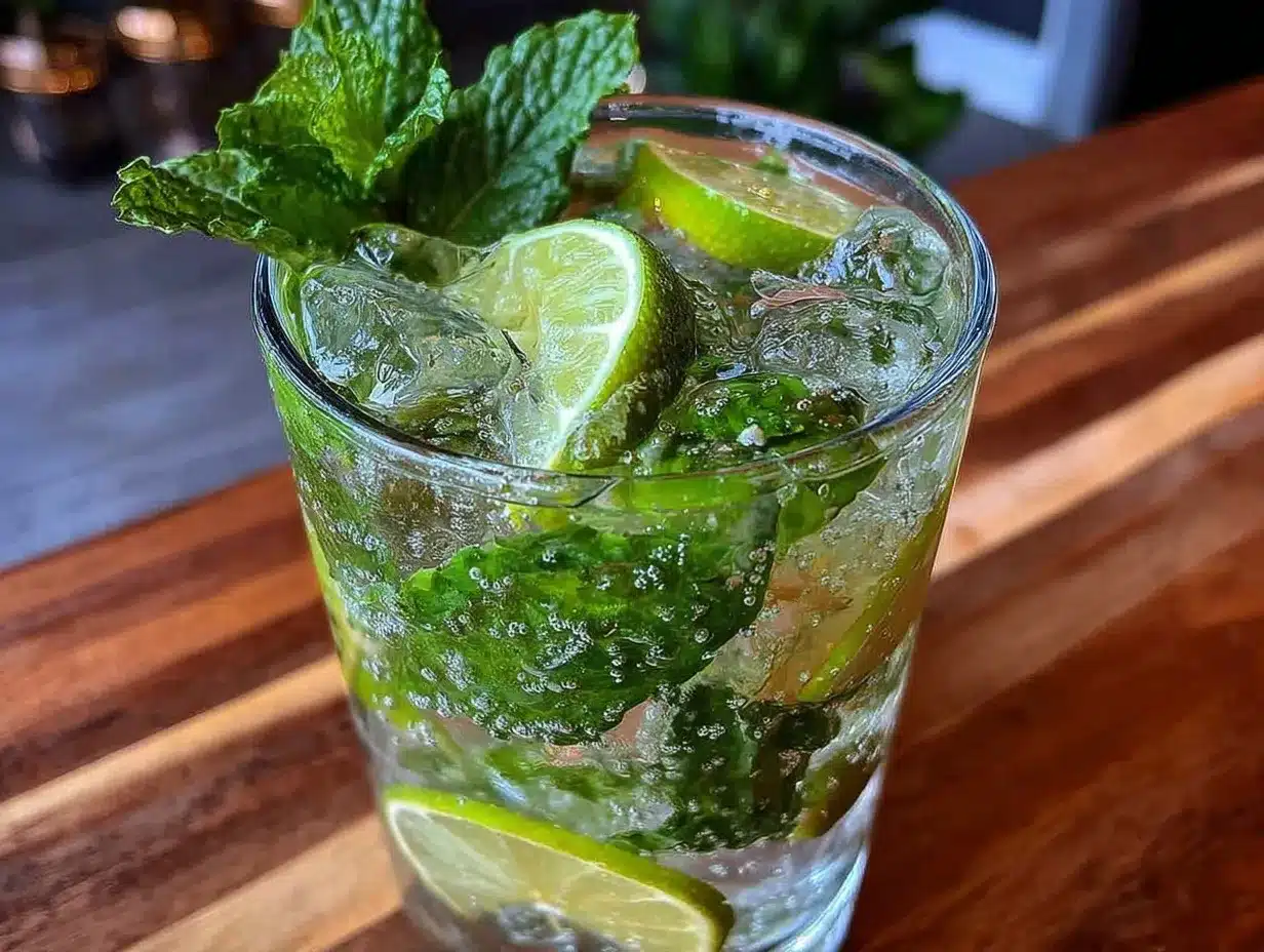 fresh virgin mojito mocktail preparation steps